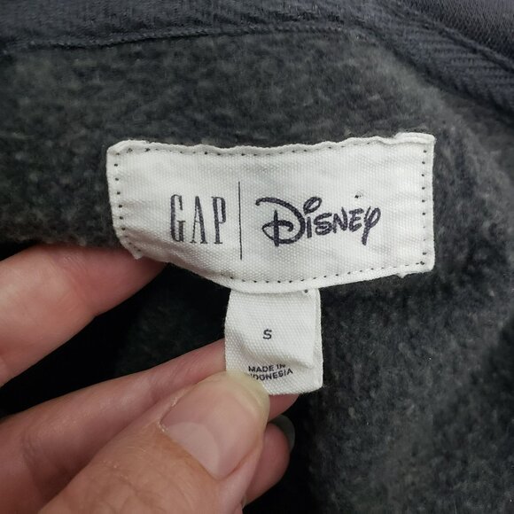 Gap x Disney Gray Hoodie Mickey Donald Pluto Goofy Graphic Sweatshirt S - Picture 9 of 9